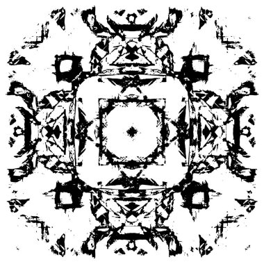 Çizik ve çiziklerle dolu siyah beyaz bir arka plan. Soyut vektör illüstrasyonu.