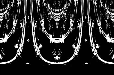 Çizik ve çiziklerle dolu siyah beyaz bir arka plan. Soyut vektör illüstrasyonu.