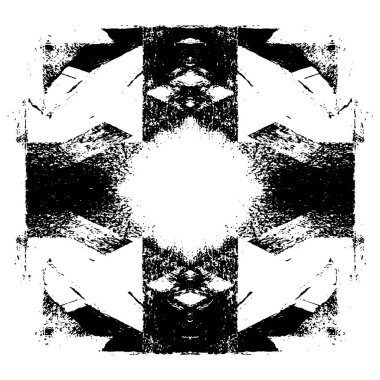 Çizik ve çiziklerle dolu siyah beyaz bir arka plan. Soyut vektör illüstrasyonu.