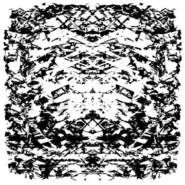 Çizik ve çiziklerle dolu siyah beyaz bir arka plan. Soyut vektör illüstrasyonu.