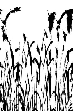 Çizik ve çiziklerle dolu siyah beyaz bir arka plan. Soyut vektör illüstrasyonu.