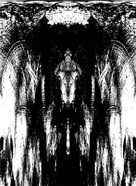 Çizik ve çiziklerle dolu siyah beyaz bir arka plan. Soyut vektör illüstrasyonu.