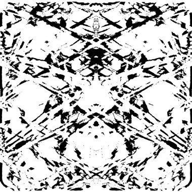 Çizik ve çiziklerle dolu siyah beyaz bir arka plan. Soyut vektör illüstrasyonu.