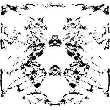 Çizik ve çiziklerle dolu siyah beyaz bir arka plan. Soyut vektör illüstrasyonu.