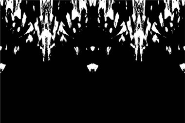 Çizik ve çiziklerle dolu siyah beyaz bir arka plan. Soyut vektör illüstrasyonu.