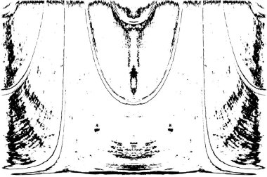 Grunge dikey olarak simetrik siyah beyaz doku. Tek renkli yıpranmış kaplama deseni. 