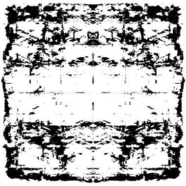 Çizik ve çiziklerle dolu siyah beyaz bir arka plan. Soyut vektör illüstrasyonu.