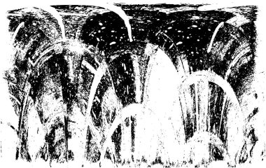 Çizik ve çiziklerle dolu siyah beyaz bir arka plan. Soyut vektör illüstrasyonu.