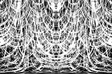 Çizik ve çiziklerle dolu siyah beyaz bir arka plan. Soyut vektör illüstrasyonu.