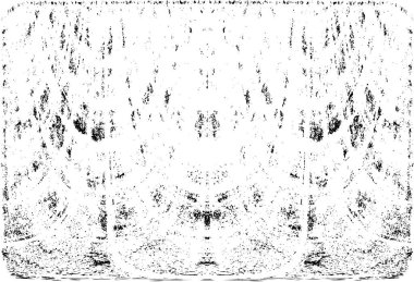 Grunge dikey olarak simetrik siyah beyaz doku. Tek renkli yıpranmış kaplama deseni. 