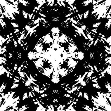 Çizik ve çiziklerle dolu siyah beyaz bir arka plan. Soyut vektör illüstrasyonu.