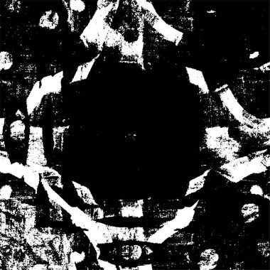 Çizik ve çiziklerle dolu siyah beyaz bir arka plan. Soyut vektör illüstrasyonu.