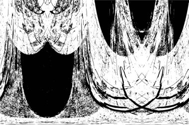 Çizik ve çiziklerle dolu siyah beyaz bir arka plan. Soyut vektör illüstrasyonu.