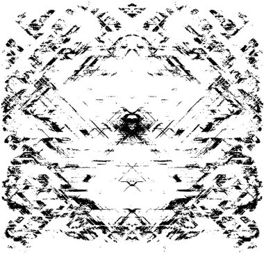 Çizik ve çiziklerle dolu siyah beyaz bir arka plan. Soyut vektör illüstrasyonu.