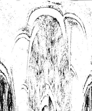 Çizik ve çiziklerle dolu siyah beyaz bir arka plan. Soyut vektör illüstrasyonu.