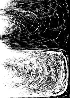 Çizik ve çiziklerle dolu siyah beyaz bir arka plan. Soyut vektör illüstrasyonu.