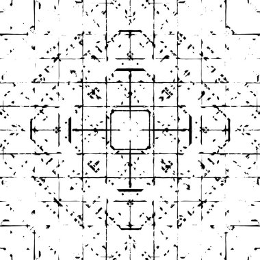 Çizik ve çiziklerle dolu siyah beyaz bir arka plan. Soyut vektör illüstrasyonu.