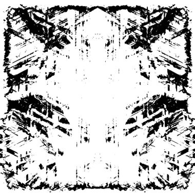 Çizik ve çiziklerle dolu siyah beyaz bir arka plan. Soyut vektör illüstrasyonu.