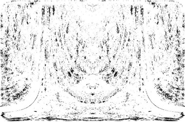 Grunge dikey olarak simetrik siyah beyaz doku. Tek renkli yıpranmış kaplama deseni. 