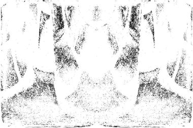 Grunge dikey olarak simetrik siyah beyaz doku. Tek renkli yıpranmış kaplama deseni. 