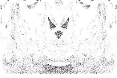 Grunge dikey olarak simetrik siyah beyaz doku. Tek renkli yıpranmış kaplama deseni. 