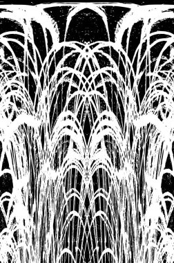 Grunge dikey olarak simetrik siyah beyaz doku. Tek renkli yıpranmış kaplama deseni. 