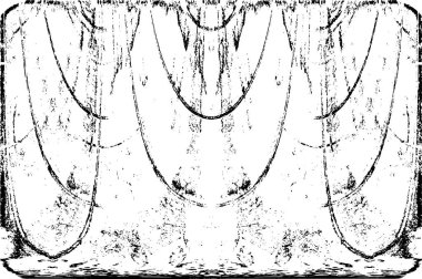 Grunge dikey olarak simetrik siyah beyaz doku. Tek renkli yıpranmış kaplama deseni. 