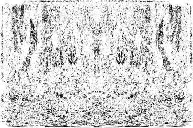 Grunge dikey olarak simetrik siyah beyaz doku. Tek renkli yıpranmış kaplama deseni. 