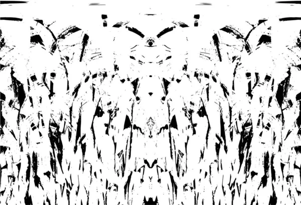 Grunge dikey olarak simetrik siyah beyaz doku. Tek renkli yıpranmış kaplama deseni. 