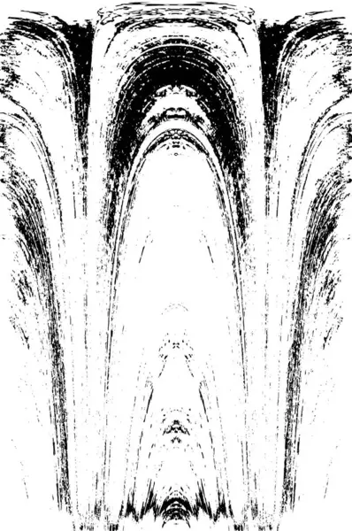 Grunge dikey olarak simetrik siyah beyaz doku. Tek renkli yıpranmış kaplama deseni. 