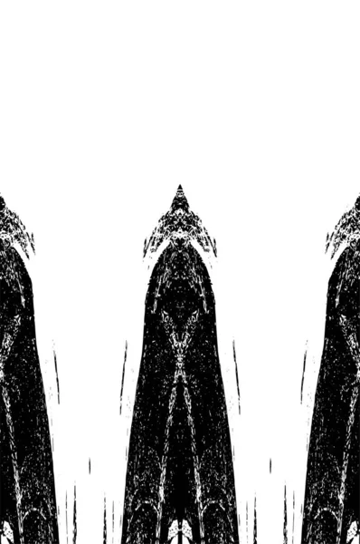 Grunge dikey olarak simetrik siyah beyaz doku. Tek renkli yıpranmış kaplama deseni. 