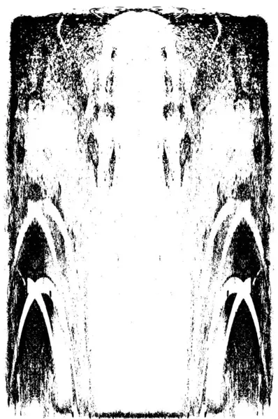 Grunge Textura Preta Branca Verticalmente Simétrica Padrão Sobreposição Resistido Monocromático —  Vetores de Stock