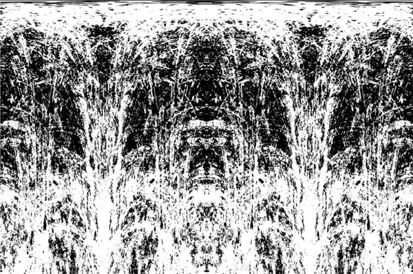 Grunge dikey olarak simetrik siyah beyaz doku. Tek renkli yıpranmış kaplama deseni. 