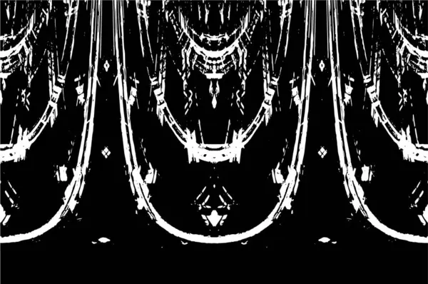 Çizik ve çiziklerle dolu siyah beyaz bir arka plan. Soyut vektör illüstrasyonu.