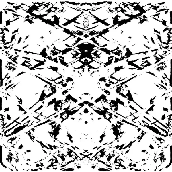 Çizik ve çiziklerle dolu siyah beyaz bir arka plan. Soyut vektör illüstrasyonu.