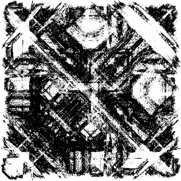 Çizik ve çiziklerle dolu siyah beyaz bir arka plan. Soyut vektör illüstrasyonu.