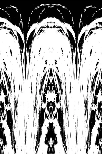 Grunge dikey olarak simetrik siyah beyaz doku. Tek renkli yıpranmış kaplama deseni. 