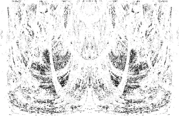 Grunge dikey olarak simetrik siyah beyaz doku. Tek renkli yıpranmış kaplama deseni. 