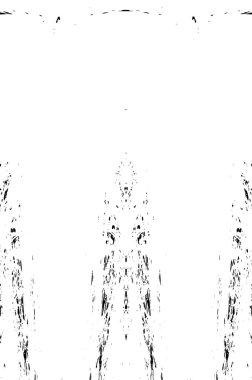 Grunge dikey olarak simetrik siyah beyaz doku. Tek renkli yıpranmış kaplama deseni. 