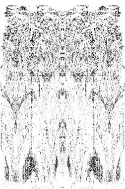 Grunge dikey olarak simetrik siyah beyaz doku. Tek renkli yıpranmış kaplama deseni. 