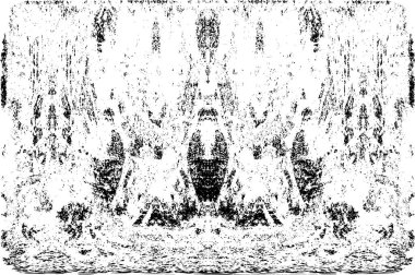 Grunge dikey olarak simetrik siyah beyaz doku. Tek renkli yıpranmış kaplama deseni. 