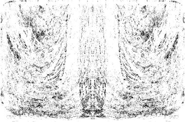 Grunge dikey olarak simetrik siyah beyaz doku. Tek renkli yıpranmış kaplama deseni. 