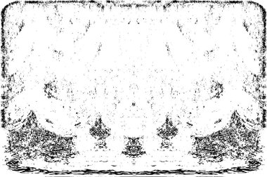 Grunge dikey olarak simetrik siyah beyaz doku. Tek renkli yıpranmış kaplama deseni. 