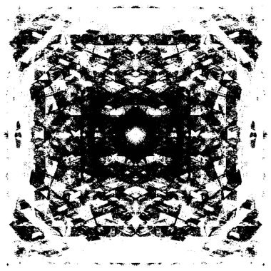 Farklı desenlere sahip soyut grunge arkaplanı, siyah ve beyaz 