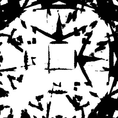 Farklı desenlere sahip soyut grunge arkaplanı, siyah ve beyaz 