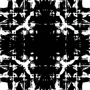 Farklı desenlere sahip soyut grunge arkaplanı, siyah ve beyaz 