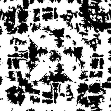 Farklı desenlere sahip soyut grunge arkaplanı, siyah ve beyaz 