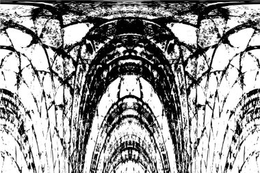 Farklı desenlere sahip soyut grunge arkaplanı, siyah ve beyaz 