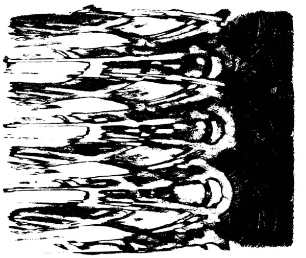 Farklı desenlere sahip soyut grunge arkaplanı, siyah ve beyaz 