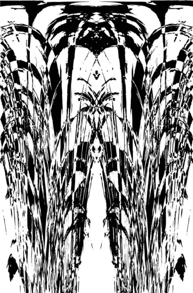 Farklı desenlere sahip soyut grunge arkaplanı, siyah ve beyaz 